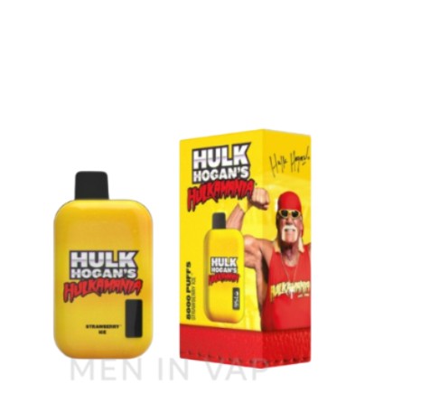 Hulk Hogan 8000 Puff vape desechable color amarillo