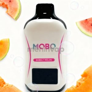Imagen del vapeador Mobo 18000 Puff Bubbly Melon, dispositivo desechable con sabor a melón dulce y efervescente.