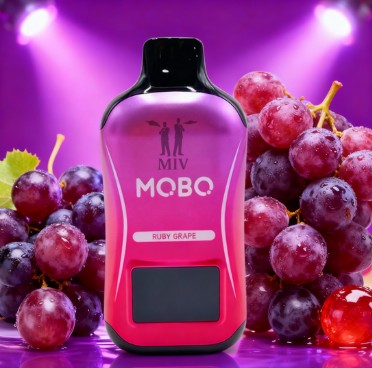 Imagen del vapeador desechable Mobo 18000 Puff Ruby Grape con sabor a uva dulce.