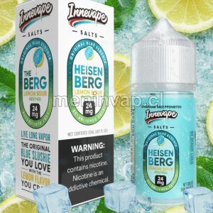 Imagen de Salt Innevape Heisenberg Lemon Sour Menthol 24mg 30ml para pods con sabor cítrico y mentolado suave.