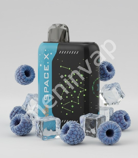 Space X Blue Razz Ice Sea Somk vape desechable sabor frambuesa azul hielo