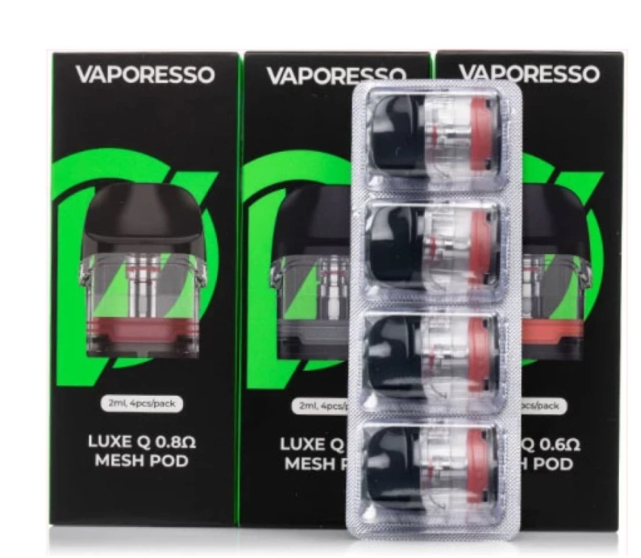 Cartucho original Vaporesso Luxe Q Pod 3ml repuesto para Luxe Q/QS/Q2 – sistema antifugas y recarga superior