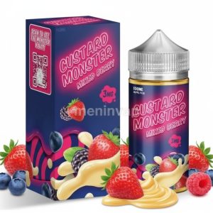 Botella Custard Monster Mixed Berry 100ml e-liquid con sabor a mezcla de frutos del bosque y natilla cremosa