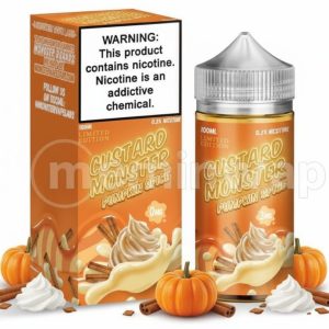Botella Custard Monster Pumpkin 100ml e-liquid con sabor a calabaza especiada y crema pastelera