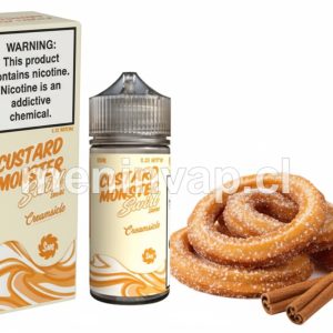 Imagen de Custard Monster Swirl Creamsicle 100ml con referencias a crema custard y naranja fresca.