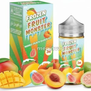 Botella Frozen Fruit Monster Mango Peach Guava Ice 100ml, e-liquid tropical frío con mango, durazno, guayaba y mentol