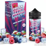 Imagen de Frozen Fruit Monster Mixed Berry Ice 100ml con frutos rojos cubiertos de hielo para vapeo fresco.
