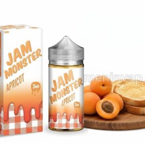 Imagen de Jam Monster Apricot 100ml con albaricoques frescos.