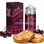 Imagen de Jam Monster Black Cherry 100ml con cerezas negras y mermelada.