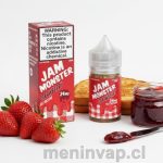 Imagen de Jam Monster Strawberry 30ml con fresas, tostada y mermelada.