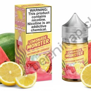 Imagen de Lemonade Monster Watermelon Lemonade Salt Nic 30ml con sandía, limón y sales de nicotina.