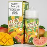 Imagen de Fruit Monster Mango Peach Guava 100ml, líquido para vapeo con sabor tropical de mango, durazno y guayaba.