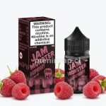 Imagen de Salt Jam Monster Raspberry 30ml con frambuesas y sales de nicotina.