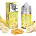 Imagen de Salt Custard Monster Banana 30ml con crema pastelera y plátano maduro.