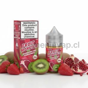 Imagen de Salt Fruit Monster Strawberry Kiwi Pomegranate 30ml con frutas frescas y sales de nicotina.