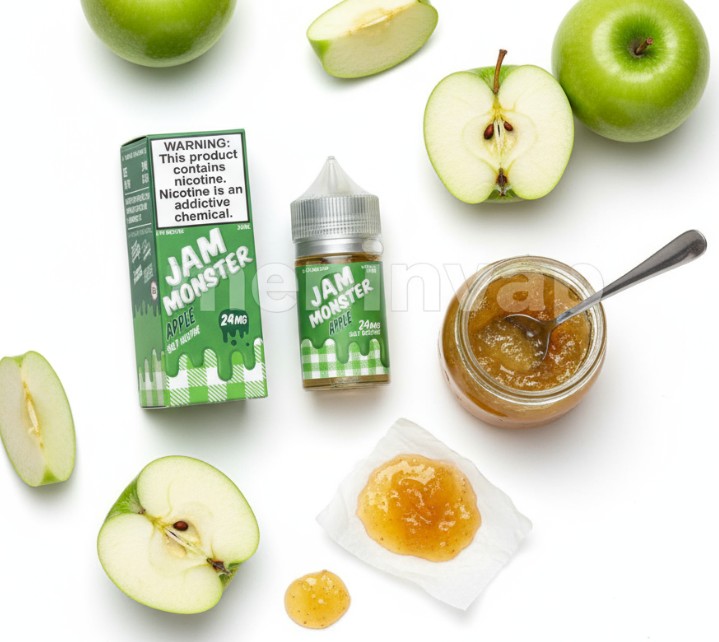 Salt Jam Monster Apple 30ml e-liquid con sabor a mermelada de manzana y tostada crujiente