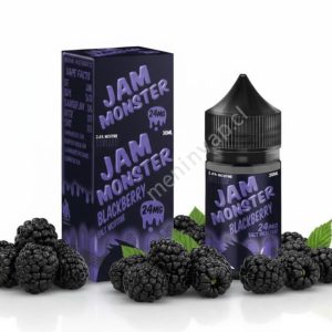 Imagen de Salt Jam Monster Blackberry 30ml mostrando moras frescas y sales de nicotina.