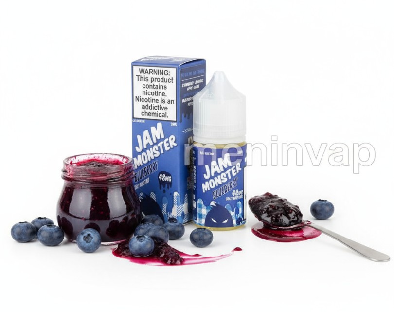 Salt Jam Monster Blueberry 30ml e-liquid con sabor a arándanos y mermelada
