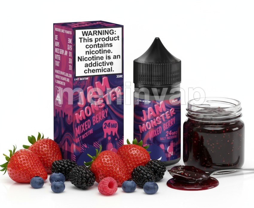 Salt Jam Monster Grape 30ml e-liquid con sabor a uvas y mermelada dulce