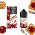 Salt Jam Monster PB Strawberry 30ml e-liquid con sabor mantequilla de maní y mermelada de frutilla