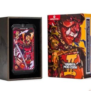Texto alternativo: Vapelustion Hannya II Mod 230W con paneles artísticos intercambiables y pantalla OLED – Men in Vap Chile