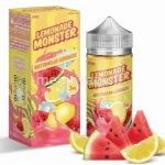 Imagen de Watermelon Lemonade Lemonade Monster 100ml con referencias a sandía y limón en un diseño refrescante.